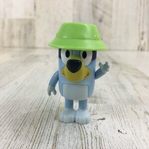 Bluey Heeler Figure GREEN HAT Fishing Bucket Hat Flat Ears Camping Blue NEW